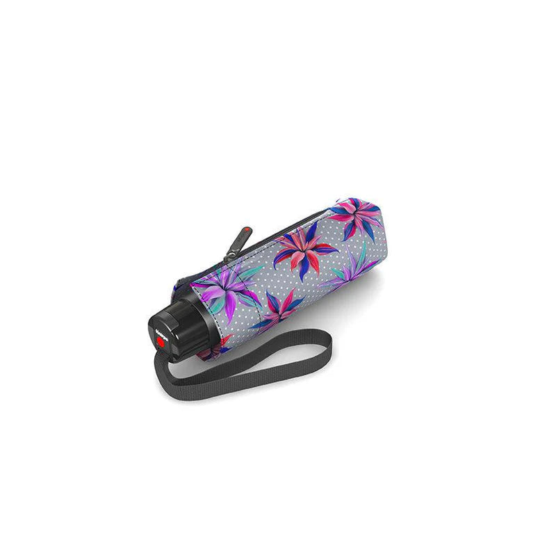 Knirps Liten Windproof Lomme Paraply Med Manuell Åpning Lukking grå