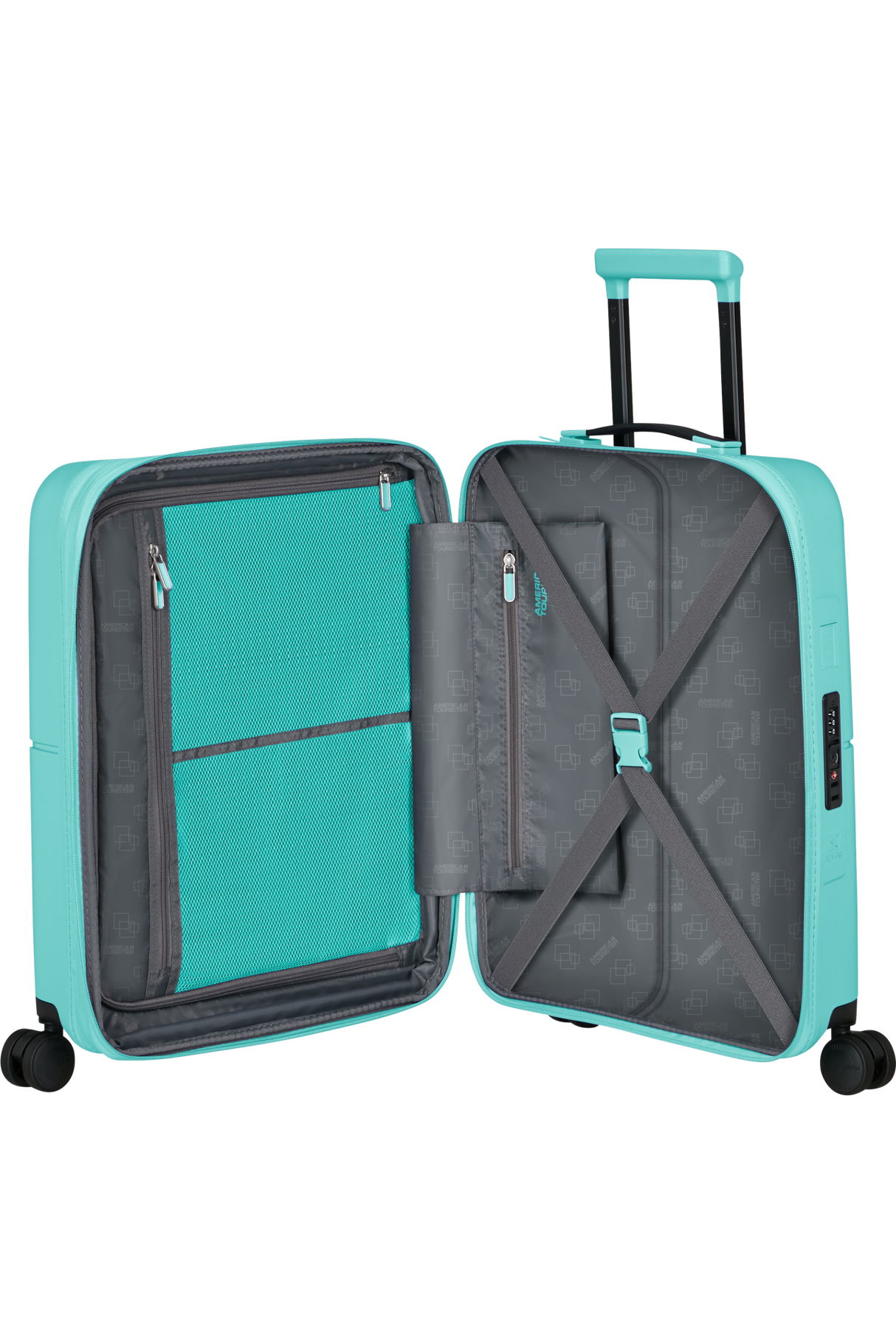 American Tourister Dashpop Utvidbar Kabinkoffert Aqua Sky