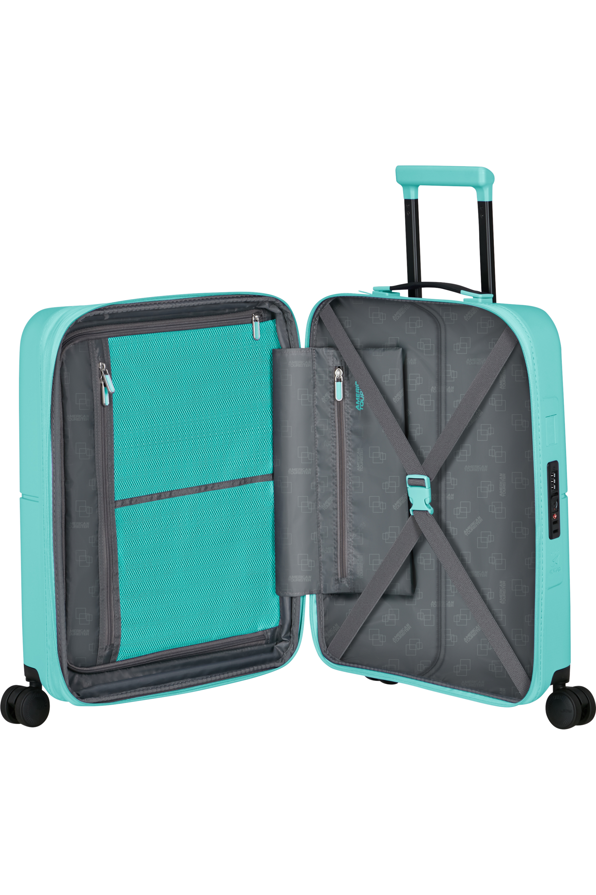 American Tourister Dashpop Utvidbar Kabinkoffert Aqua Sky