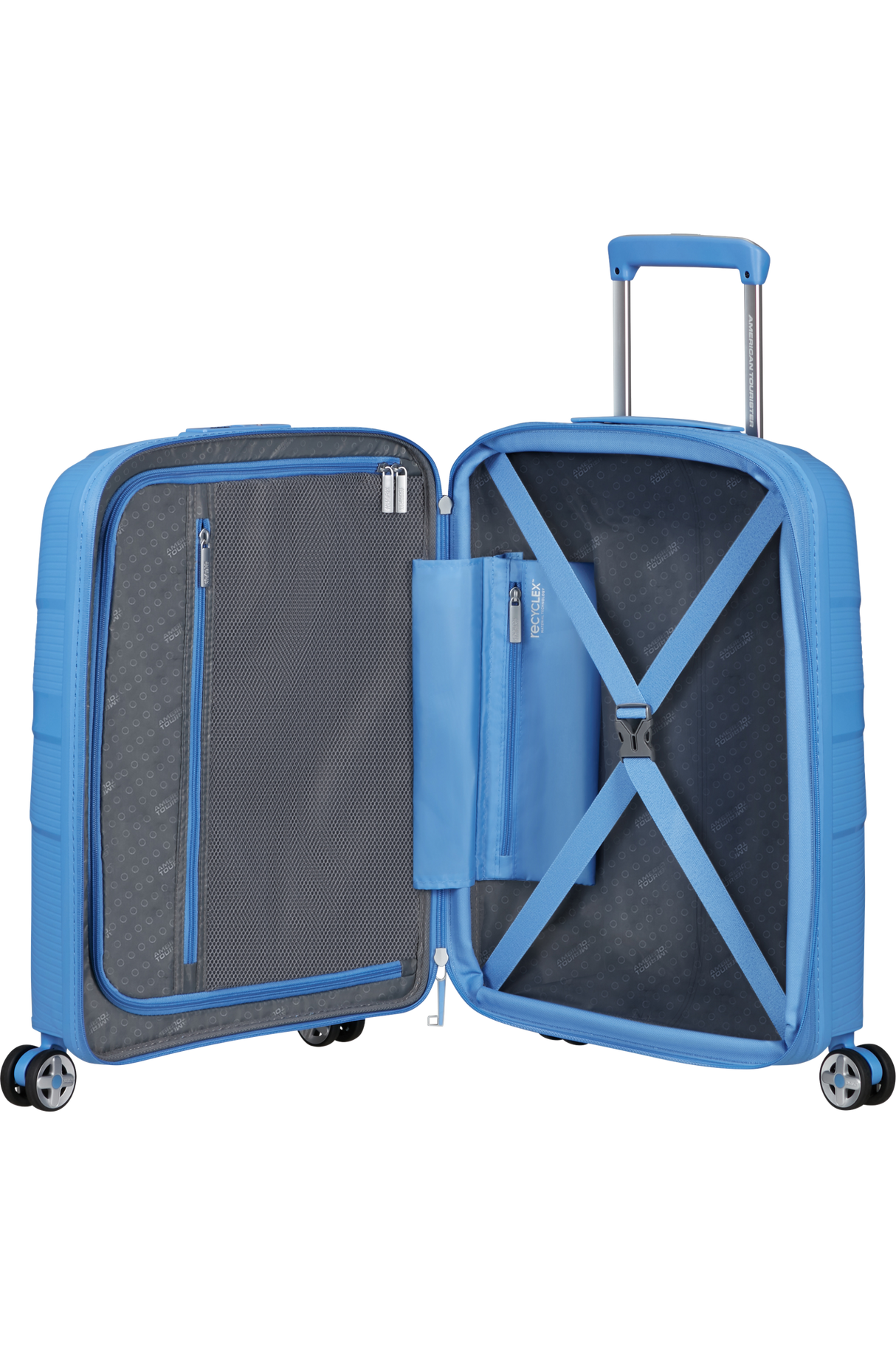 American Tourister StarVibe Utvidbar Kabinkoffert 55 cm Blue