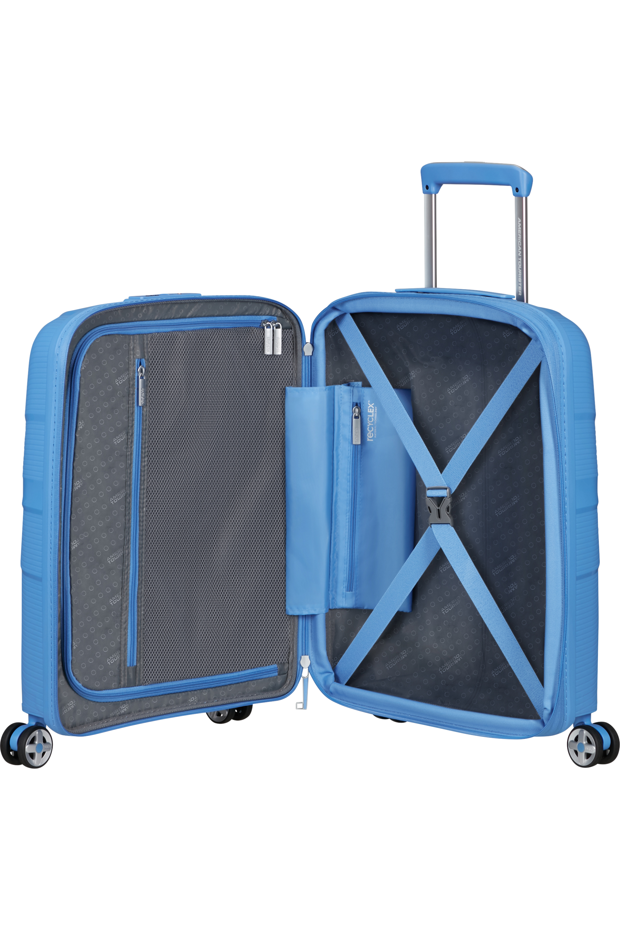 American Tourister StarVibe Utvidbar Kabinkoffert 55 cm Blue