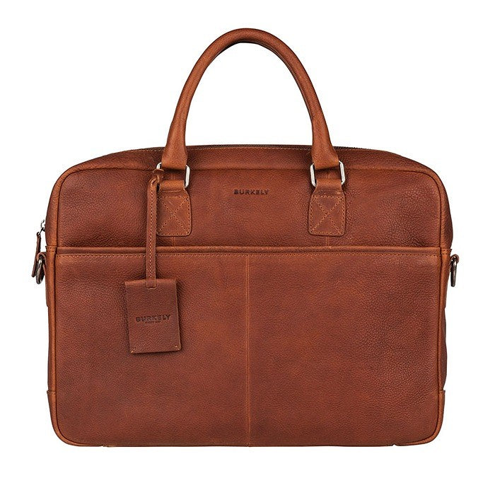 Burkely Fundametals Antique Avery 1-Zip 15,6" Pc veske I Skinn Cognac