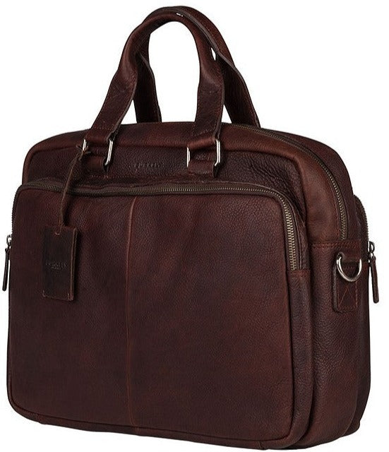Burkely Fundametals Antique Avery Workbag 15,6" Pc veske I Skinn Brun
