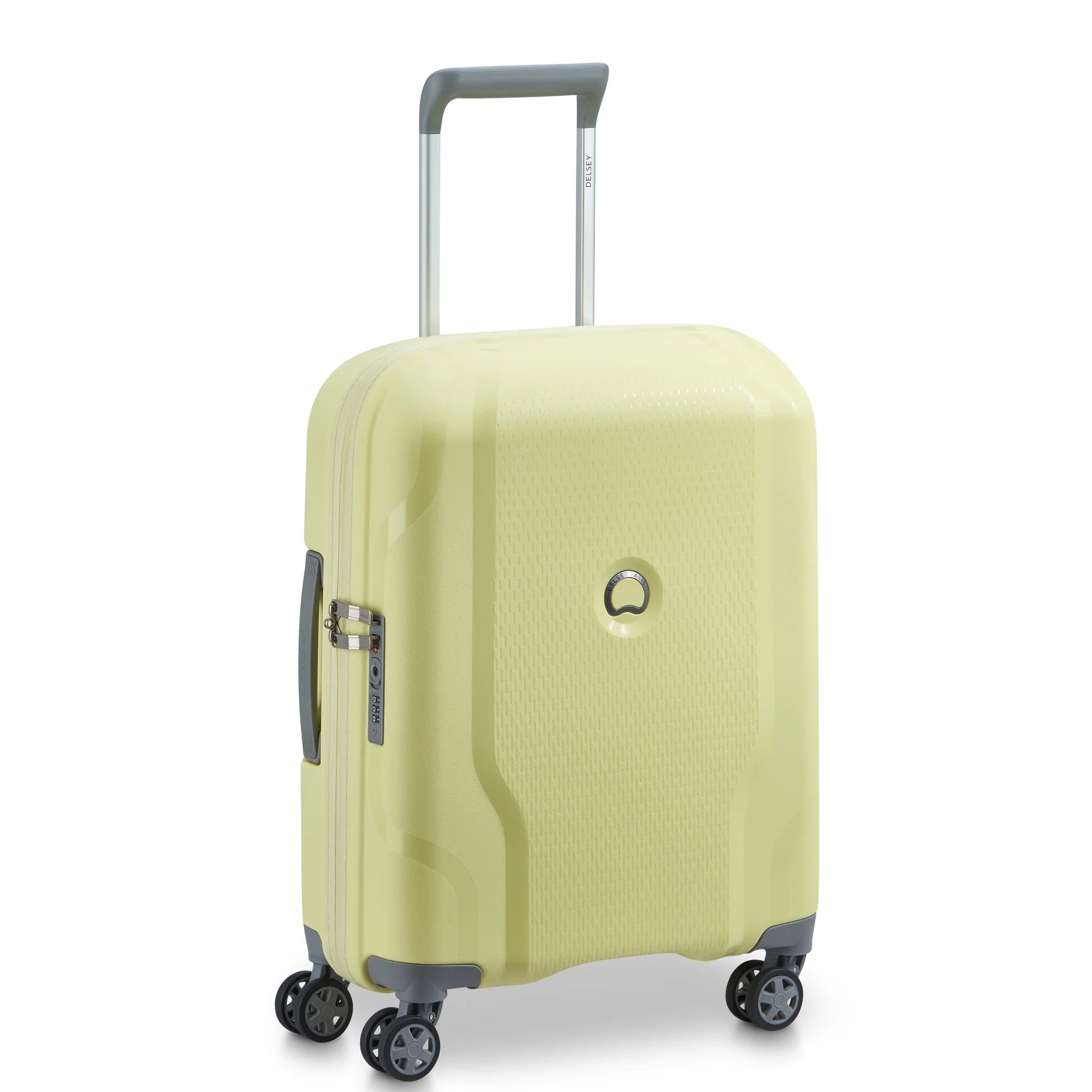 Delsey Clavel Hard Kabin Koffert Med 4 Hjul 55 cm Lys Gul