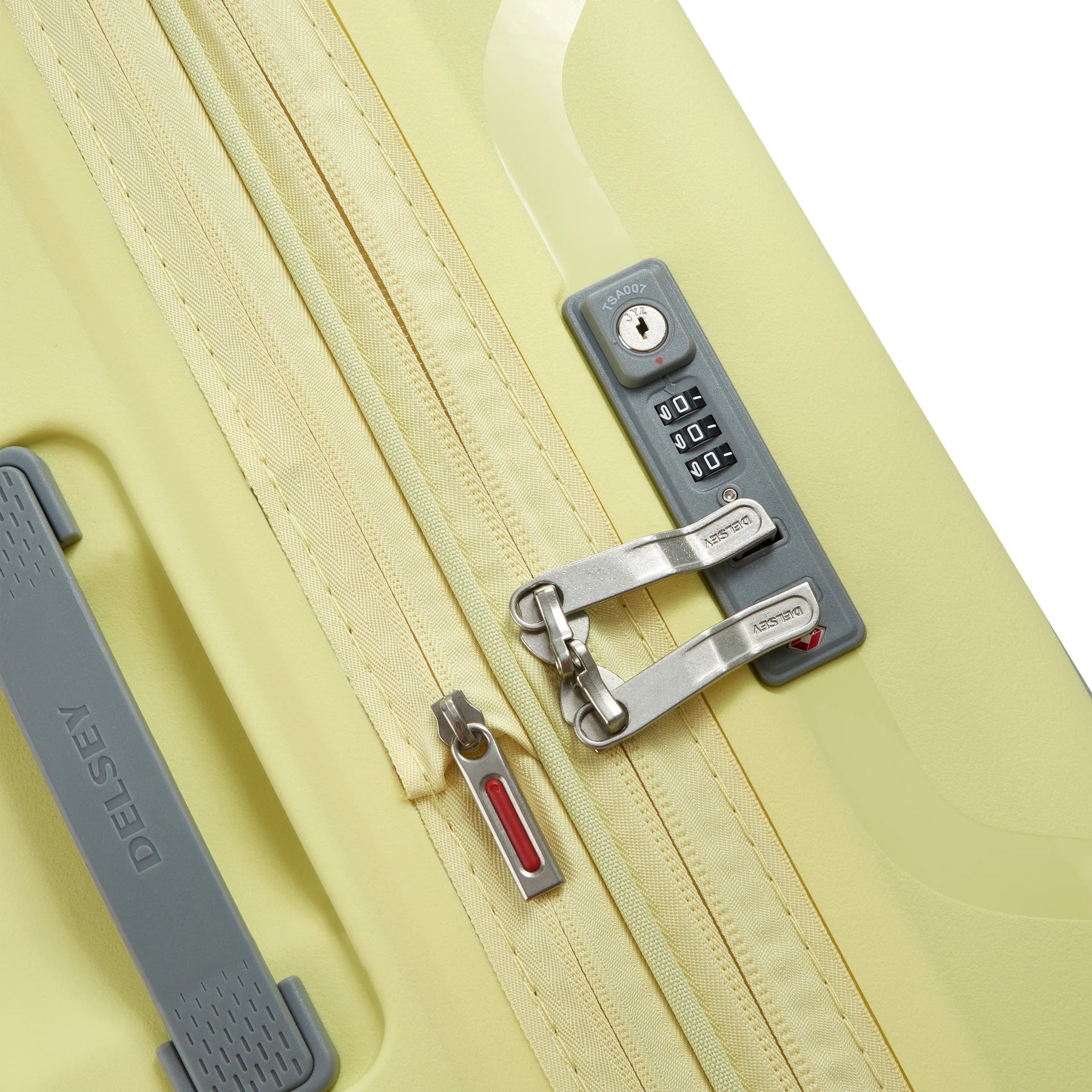 Delsey Clavel Hard Mellomstor Utvidbar Koffert Med 4 Hjul 70 cm Lys Gul