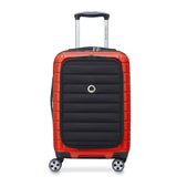 Delsey Shadow 5.0 Pc Kabinkoffert Med Svart Front Lomme 15,6" Rød