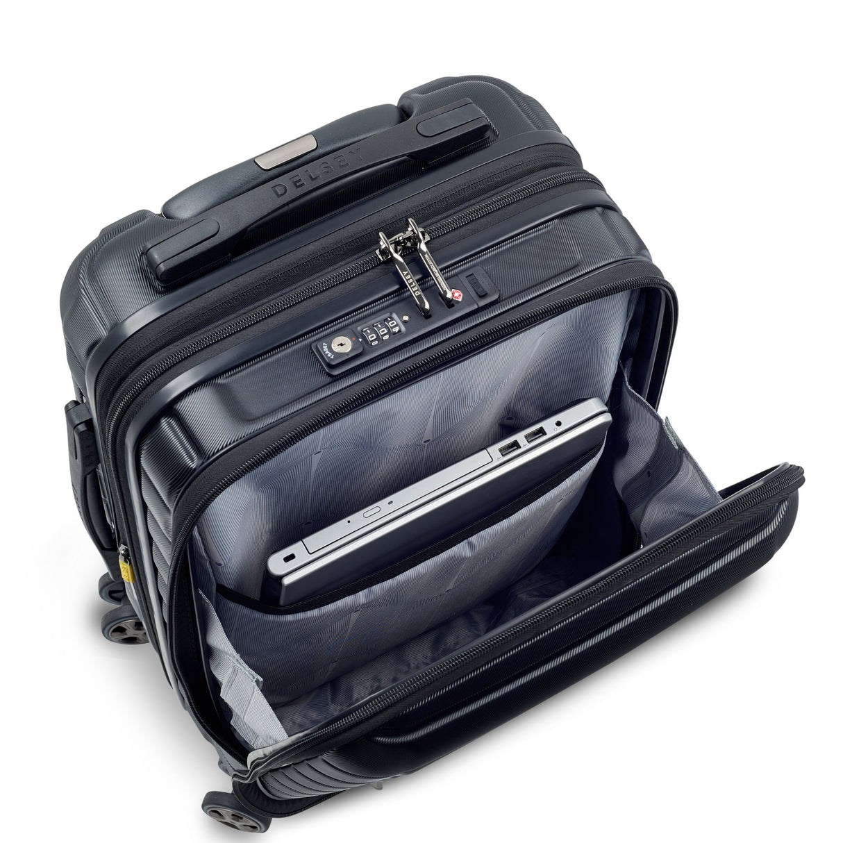Delsey Shadow 5.0 Utvidbar Business Kabinkoffert med PC-lomme og USB-port 55cm