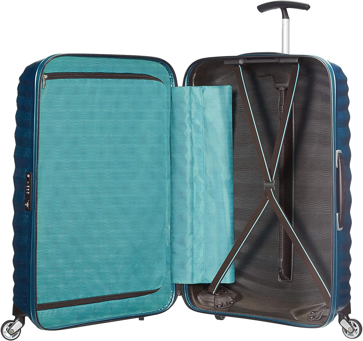 Samsonite Lite-Shock Superlett Mellomstor Koffert Petrol Blue