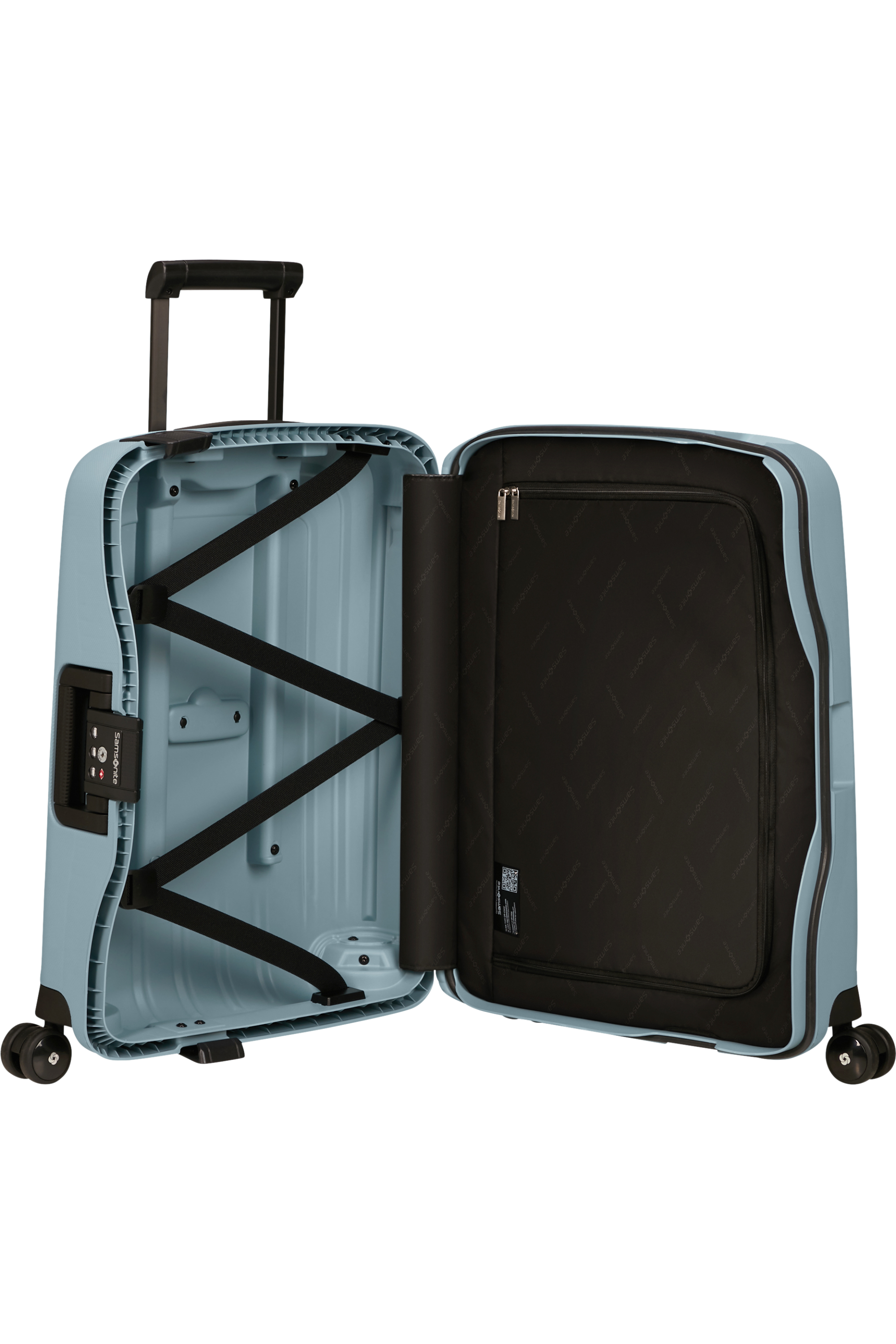 Samsonite S`Cure Hard Kabinkoffert Med 4 Hjul 55 cm Icy Blue