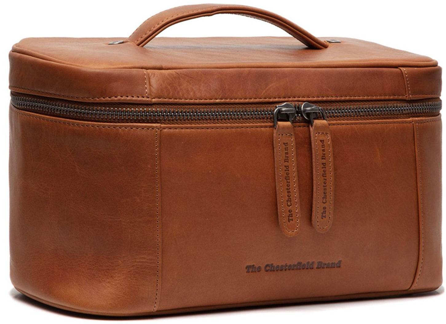 The Chesterfield Brand Limone Stor Toalettmappe I Skinn Cognac