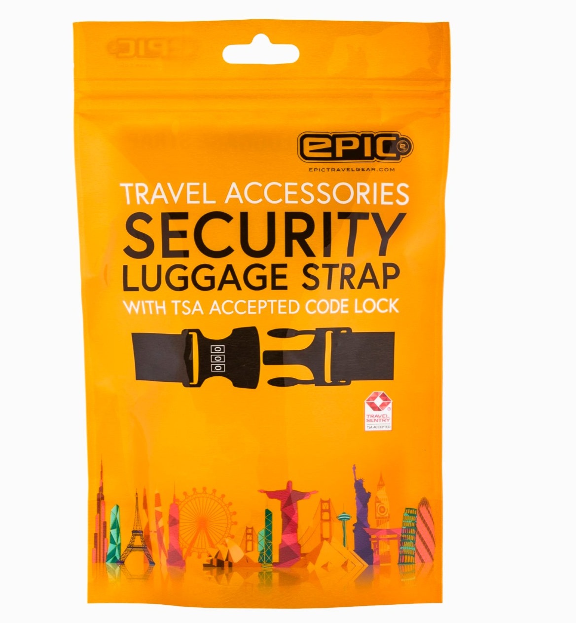 Epic Security TSA Bagasjestropp Svart