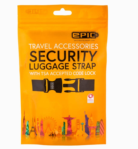 Epic Security TSA Bagasjestropp Svart