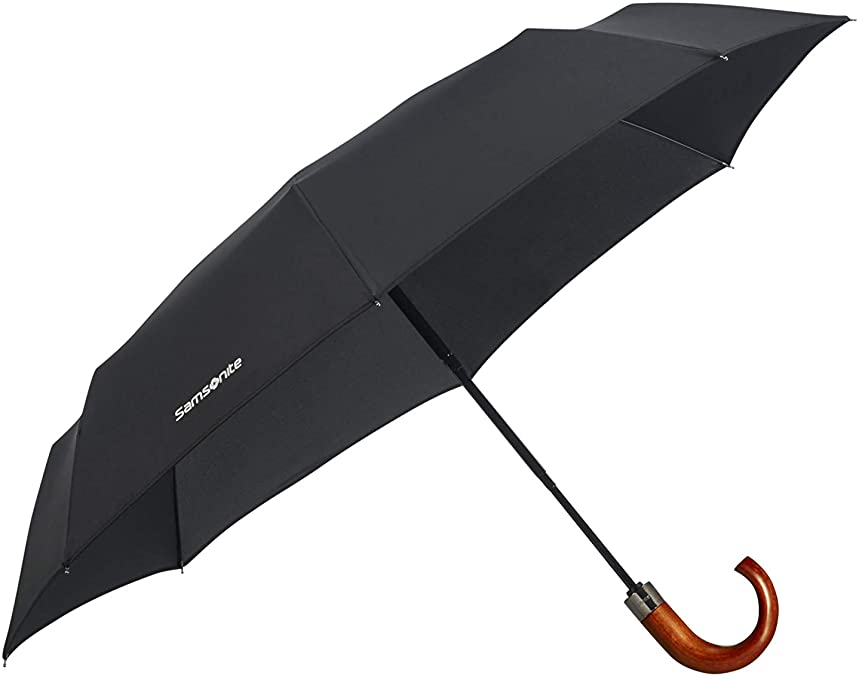 Samsonite Wood Classic S Paraply Med Automatisk Åpning Lukking Svart