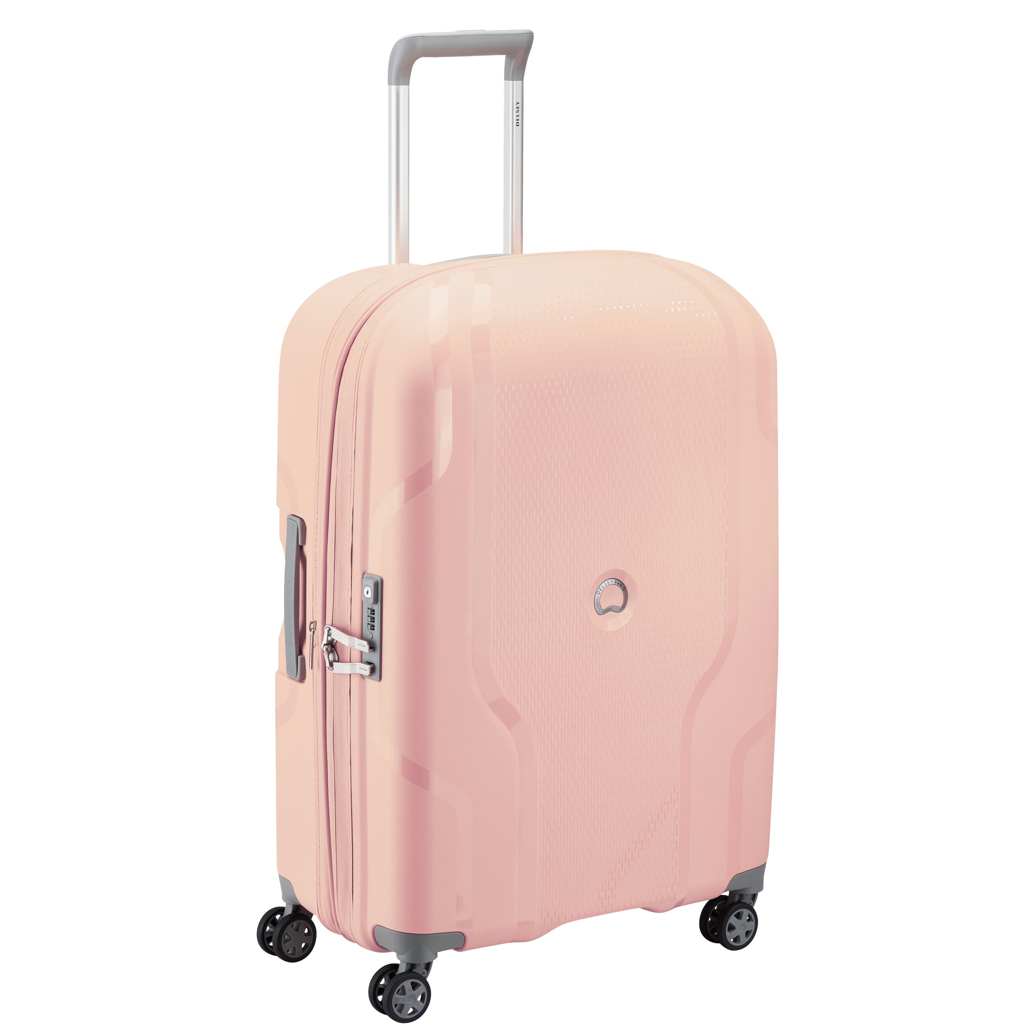 Delsey Clavel Hard Mellomstor Utvidbar Koffert Med 4 Hjul 70 cm Rosa