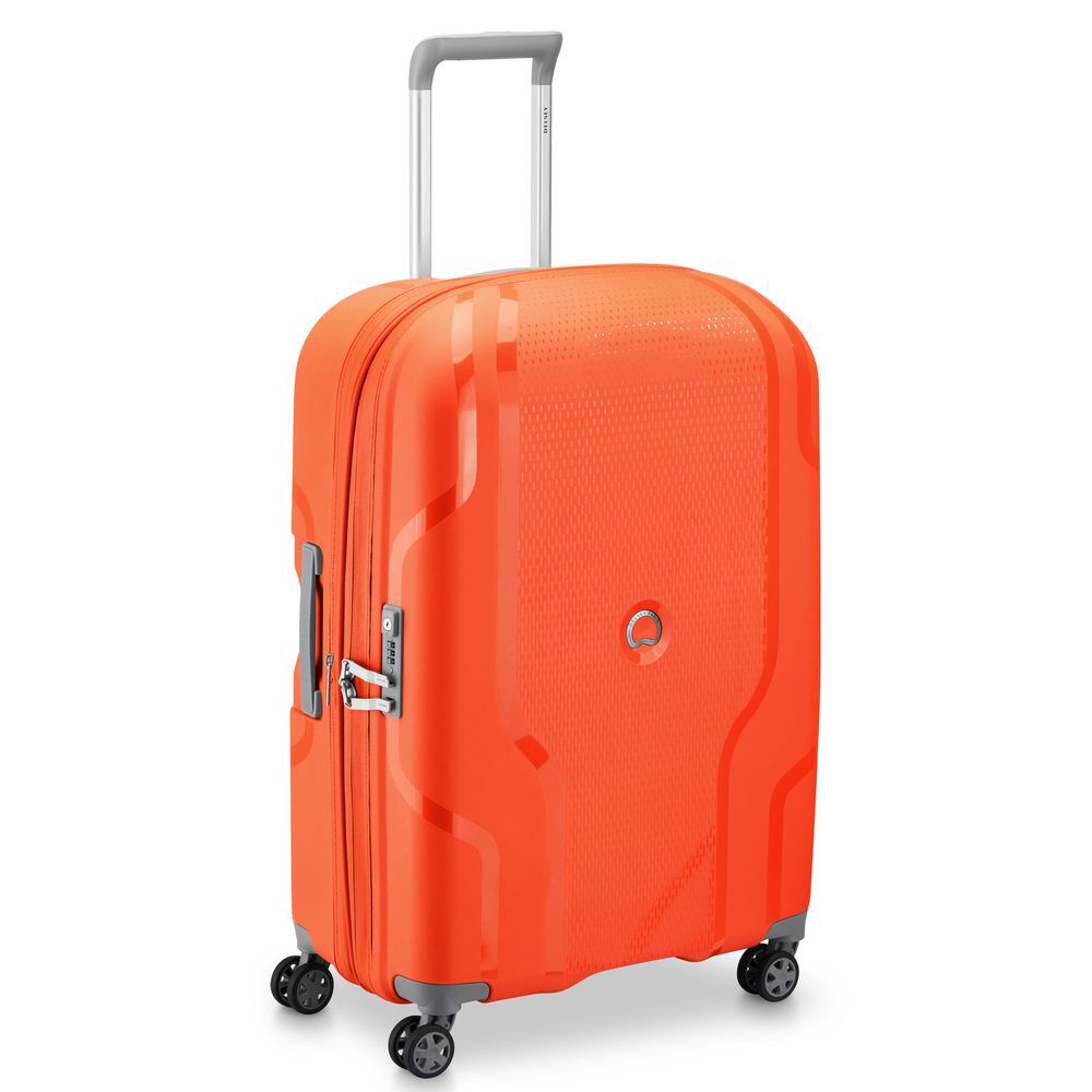 Delsey Clavel Hard Mellomstor Utvidbar Koffert Med 4 Hjul 70 cm Oransje