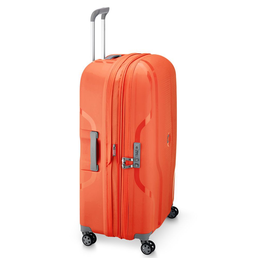 Delsey Clavel Hard Stor Utvidbar Koffert Med 4 Hjul 76 cm Oransje