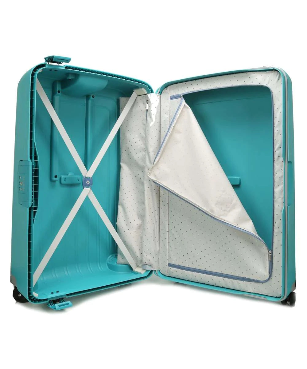 Samsonite S`Cure Hard Ekstra Stor Koffert Med 4 Hjul 81 cm Aqua Blue